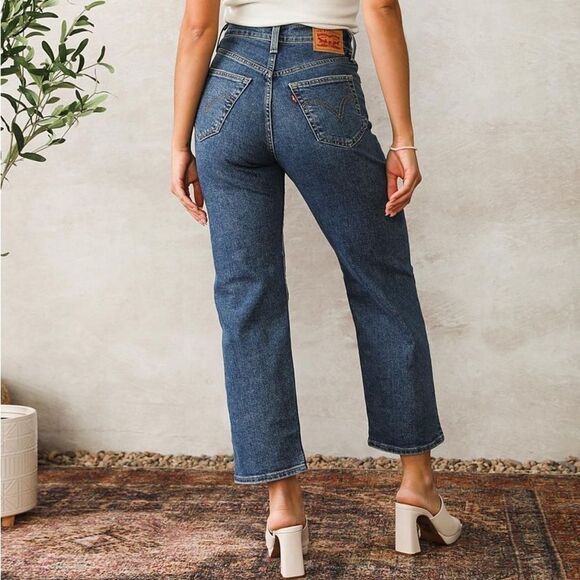 NWT Levi’s Ribcage Straight Jeans Size 29 | 8 in Summer Slide Ankle Medium Wash - Picture 4 of 16